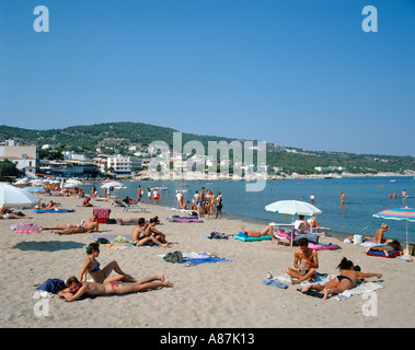 Aghia Marina Beach, Aegina, Saronic Islands, Greece Stock Photo