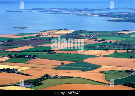 Aerial of fields near Scrabo Tower Newtownards County Down Northern Ireland Stock Photo