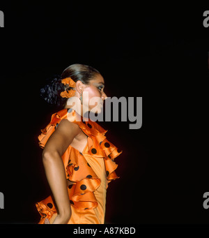 Flamenco Dancer, Costa del Sol, Andalucia, Spain Stock Photo