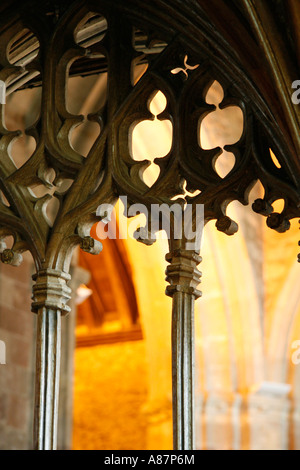 Priory Rood Screen The interior of St Georges church Dunster Somerset. With the rood ...