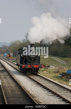 Steam locomotive on Embassy and Bolton Abbey Steam Railway Skipton Stock Photo