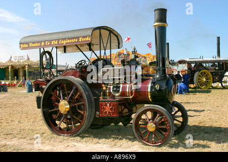 A John Fowler & Co road engine now owned by the Levens Hall Museum, Cumbria. Here seen at the Dorset Steam Fair. Stock Photo