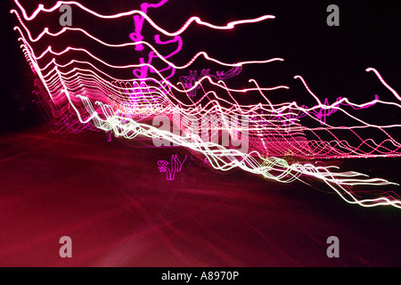 Soft focus blurred traffic lights Stock Photo