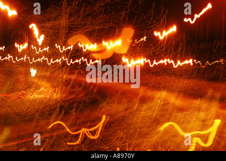 Soft focus traffic lights Stock Photo
