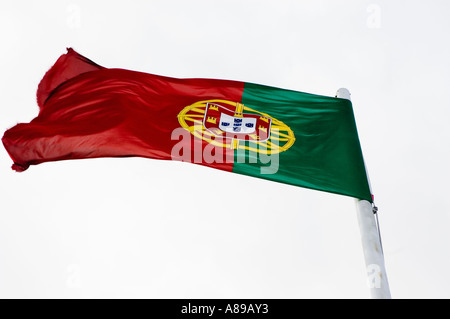 Portugal, Lisbon, Flag of Portugal Stock Photo