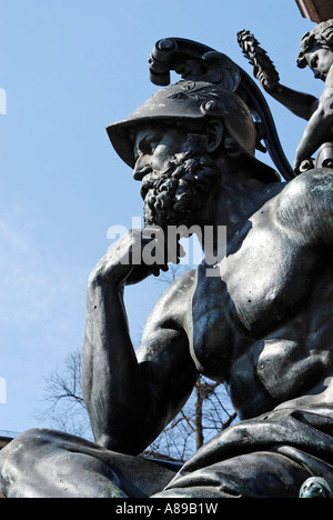 Maxmonument for king Maximilian II allegory of the strenght Maximilianstreet Munich Muenchen Upper Bavaria Germany Stock Photo