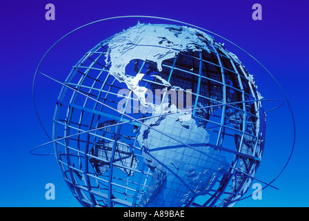 USA New York New York City Flushing Meadows Corona State Park Unisphere Globe Stock Photo