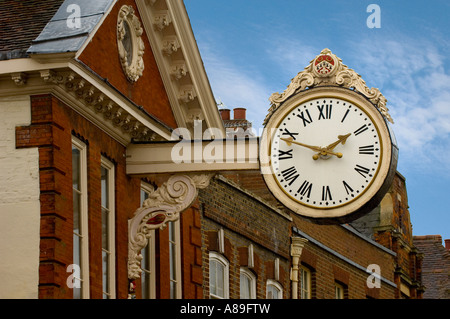 The clock described by Dickens at the Old Corn Exchange Rochester Kent Stock Photo