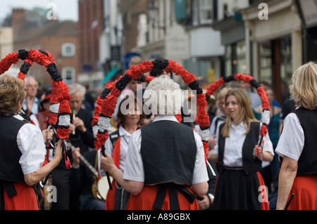 Morris dancing at the annual Rochester Sweeps Festival, Kent,England Stock Photo
