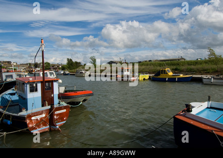 Boats on the canal, Queenborough Isle of Sheppey Kent England Stock Photo