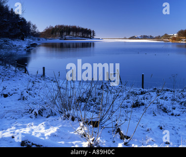 Ridgegate Reservoir in Winter Macclesfield Forest, Peak District National Park, Cheshire England UK Stock Photo