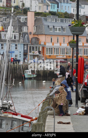 Looe Cornwall harbour tourist crab fishing Stock Photo