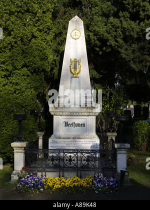 Vienna, central cemetery grave of Ludwig van Beethoven Stock Photo