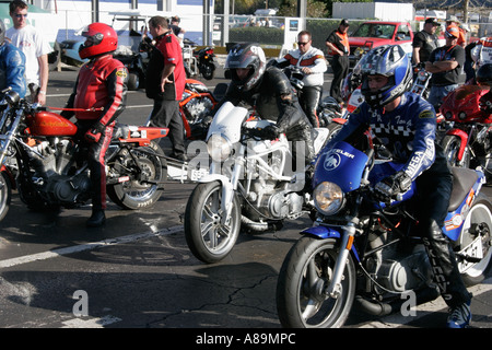 Gainesville Florida,Gainesville Raceway,All Harley Drag Racing Association,AHDRA,Bike Week Nationals,motorcycle motorcycles,visitors travel traveling Stock Photo