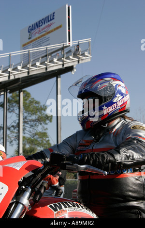 Gainesville Florida,Gainesville Raceway,All Harley Drag Racing Association,AHDRA,Bike Week Nationals,motorcycle motorcycles,visitors travel traveling Stock Photo