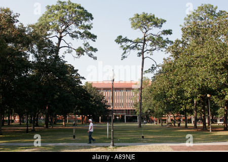 Gainesville Florida,University of Florida,Plaza of the Americas,Smathers Library,visitors travel traveling tour tourist tourism landmark landmarks cul Stock Photo