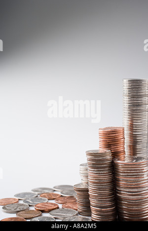 Stacks of coins Stock Photo