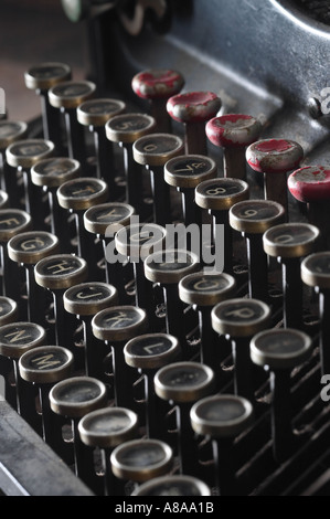 Old Antique Type Writer Typewriter Keyboard Stock Photo