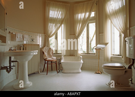 The BATHROOMS were very modern in their day at PORTLAND S PITTOCK MANSION circa 1914 PORTLAND OREGON Stock Photo