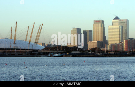 View of Canary Wharf from Victoria Dock - London Stock Photo - Alamy