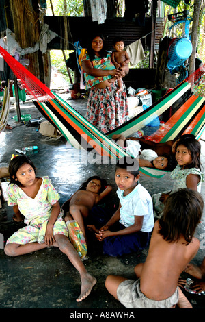 A Family Of Warao Indians In The Orinoco Delta. The Warao Are An ...