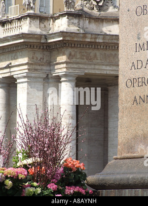 floral arrangement at easter in the vatican  rome Stock Photo