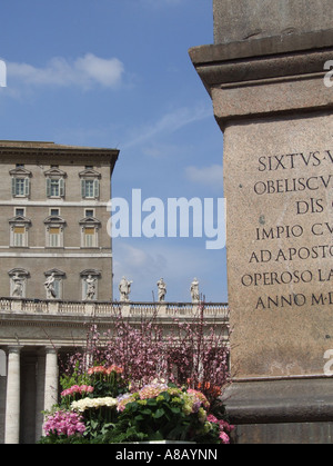 floral arrangement in the vatican at easter rome Stock Photo