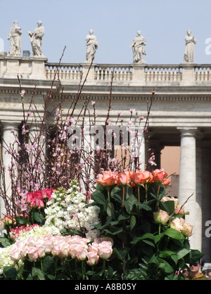 floral arrangement in the vatican at easter Stock Photo