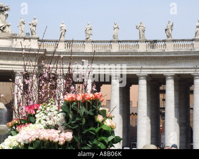 floral arrangement in the vatican at easter Stock Photo