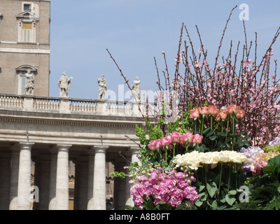 floral arrangement in the vatican at easter Stock Photo