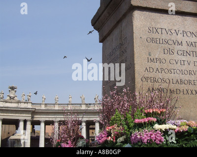 floral arrangement in the vatican at easter Stock Photo