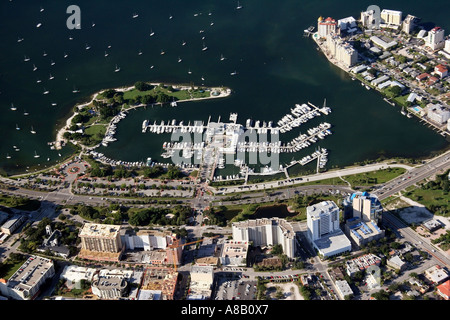 Aerial view of Sarasota, Golden Gate Point, Coon key, Lido key, Saint ...