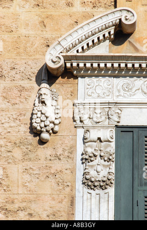 door detail Palazzo Arcivescovile Palermo Sicily Italy Stock Photo