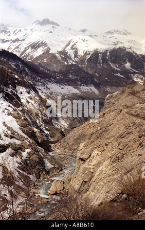 The source of the Isere from the tunnel of windows Stock Photo