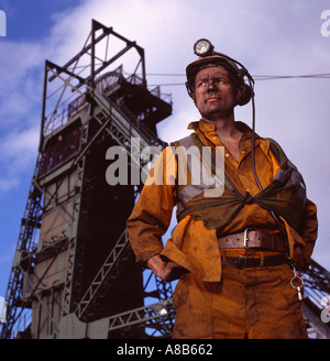 A coalminer at the Tower Colliery in Hirwaun Glamorgan South Wales Stock Photo