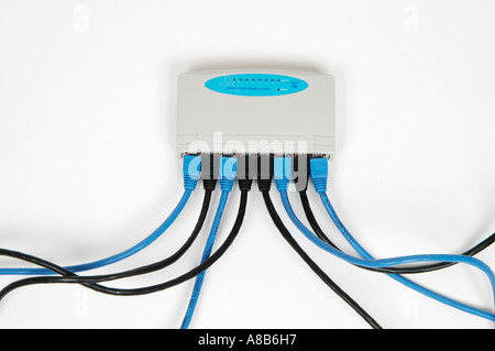 ethernet hub Stock Photo