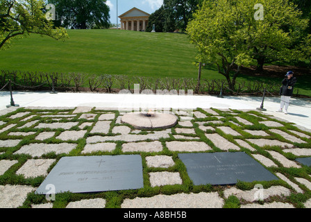 JFK John Fitzgerald Kennedy President grave site Stock Photo