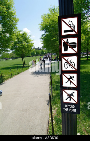 Warning sign, Washington, DC, USA Stock Photo - Alamy