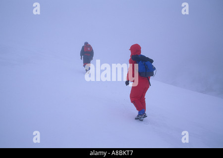 Jeju Halla mountain climbers Stock Photo
