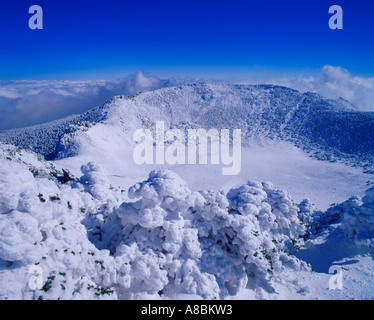 Jeju Island snow scene of Halla mountain winter Stock Photo