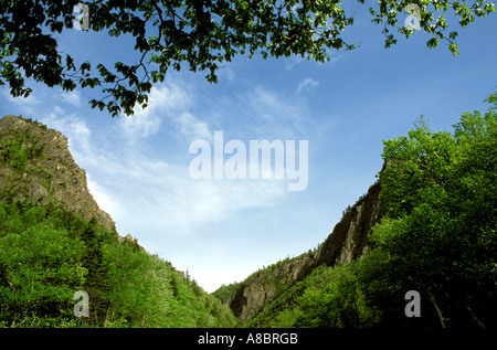 New Hampshire Geology a notch Dixville Notch Stock Photo