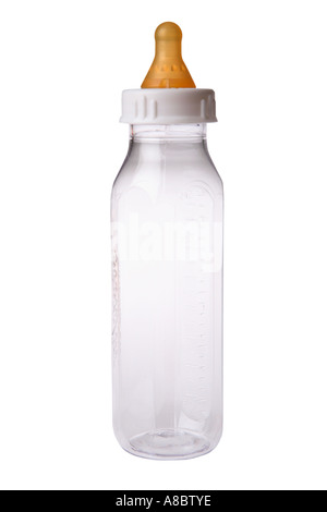 empty baby's bottle Stock Photo