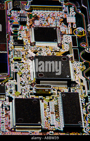 digital art image of electronic circuit board Stock Photo