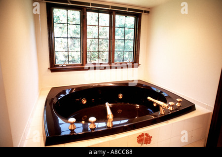 Interior of luxury apartment, comfortable bathroom with jacuzzi Stock Photo  - Alamy