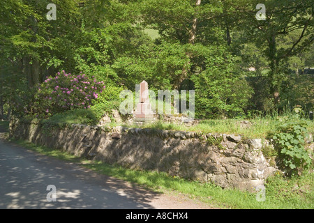 Ruins of Mary Jones cottage at Llanfihangel y Pennant near Abergynolwyn, Gwynedd, North Wales Stock Photo