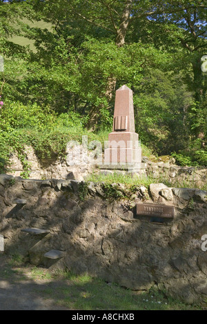 Ruins of Mary Jones cottage at Llanfihangel y Pennant near Abergynolwyn, Gwynedd, North Wales Stock Photo