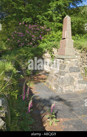 Ruins of Mary Jones cottage at Llanfihangel y Pennant near Abergynolwyn, Gwynedd, North Wales Stock Photo