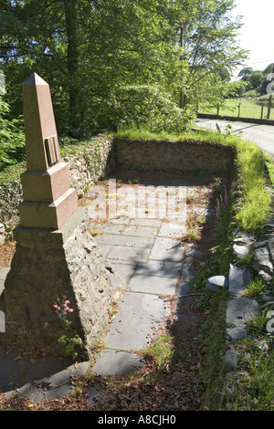 Ruins of Mary Jones cottage at Llanfihangel y Pennant near Abergynolwyn, Gwynedd, North Wales Stock Photo