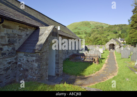 St Michaels Church at Llanfihangel y Pennant near Abergynolwyn, Gwynedd, North Wales Stock Photo