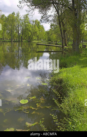 The River Indre near Antannes Stock Photo